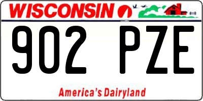 WI license plate 902PZE