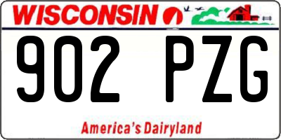 WI license plate 902PZG