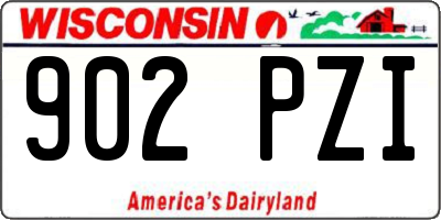 WI license plate 902PZI
