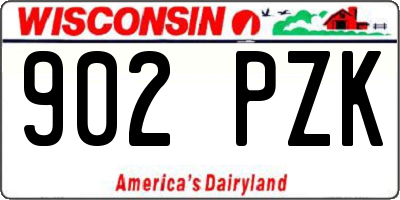 WI license plate 902PZK