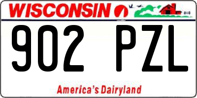 WI license plate 902PZL