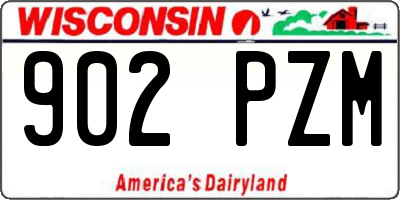 WI license plate 902PZM