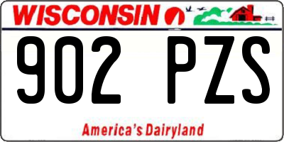 WI license plate 902PZS