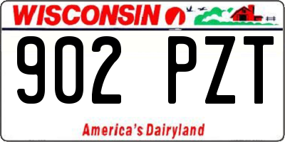 WI license plate 902PZT