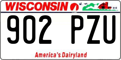 WI license plate 902PZU