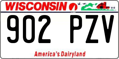 WI license plate 902PZV