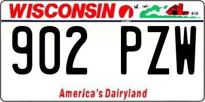 WI license plate 902PZW