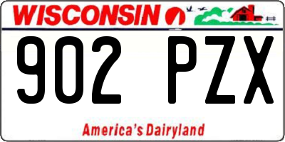 WI license plate 902PZX