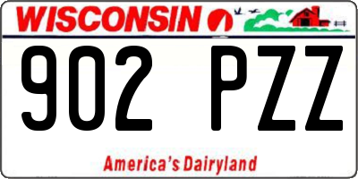WI license plate 902PZZ