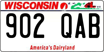WI license plate 902QAB