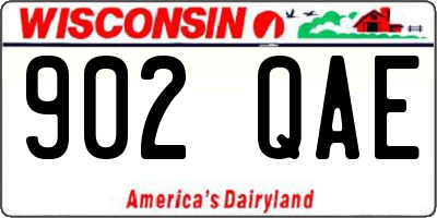 WI license plate 902QAE
