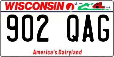 WI license plate 902QAG