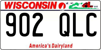 WI license plate 902QLC