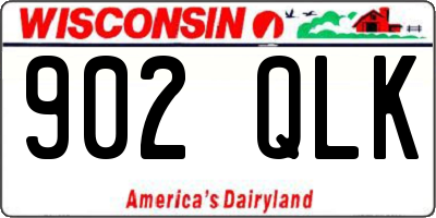 WI license plate 902QLK