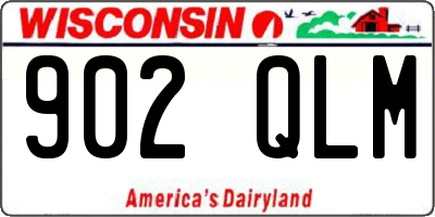 WI license plate 902QLM