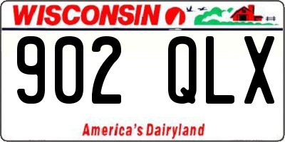 WI license plate 902QLX