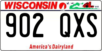 WI license plate 902QXS