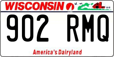 WI license plate 902RMQ