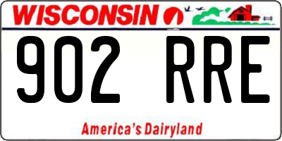 WI license plate 902RRE
