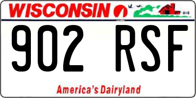 WI license plate 902RSF