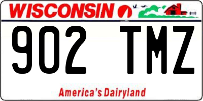 WI license plate 902TMZ