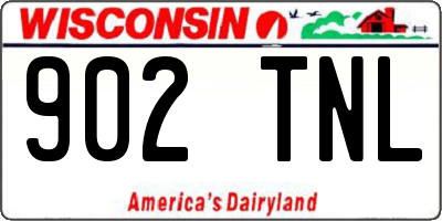WI license plate 902TNL