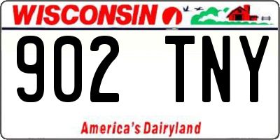 WI license plate 902TNY