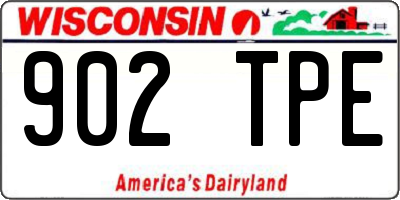 WI license plate 902TPE