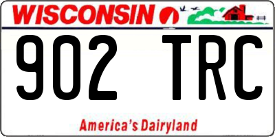WI license plate 902TRC