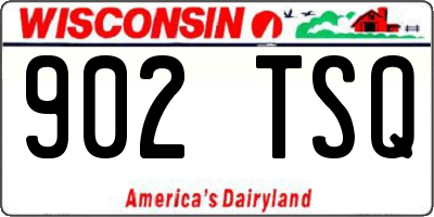 WI license plate 902TSQ