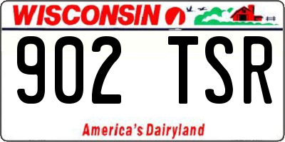 WI license plate 902TSR