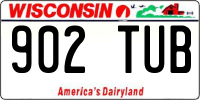 WI license plate 902TUB