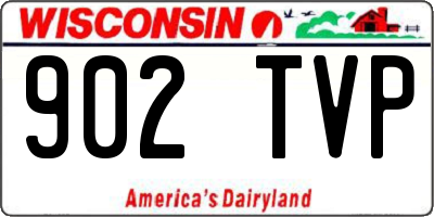 WI license plate 902TVP