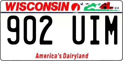 WI license plate 902UIM