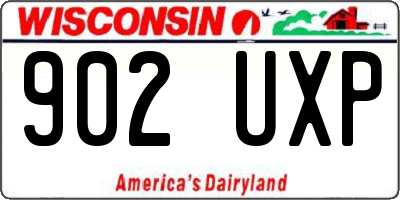 WI license plate 902UXP