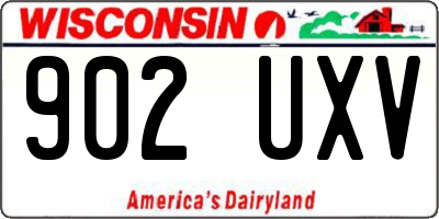 WI license plate 902UXV