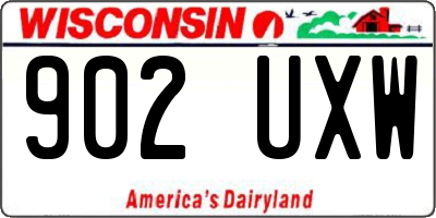 WI license plate 902UXW