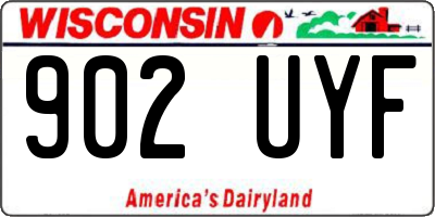 WI license plate 902UYF