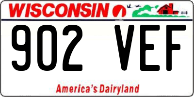 WI license plate 902VEF