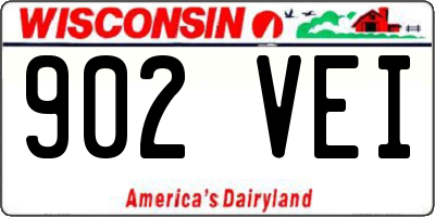 WI license plate 902VEI