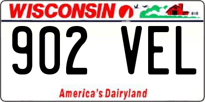 WI license plate 902VEL