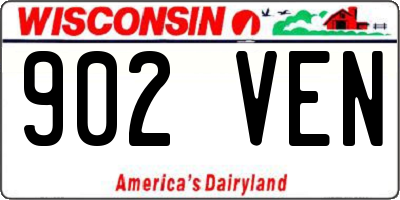 WI license plate 902VEN