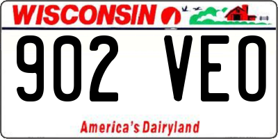WI license plate 902VEO