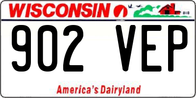WI license plate 902VEP