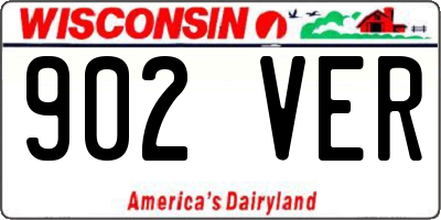 WI license plate 902VER