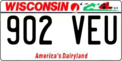 WI license plate 902VEU