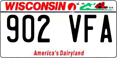 WI license plate 902VFA