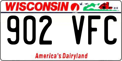 WI license plate 902VFC