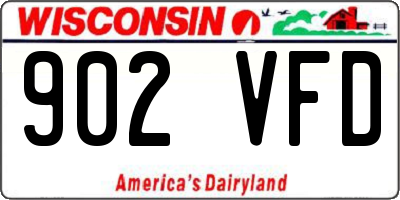 WI license plate 902VFD