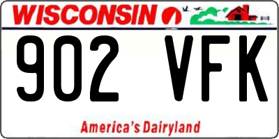 WI license plate 902VFK